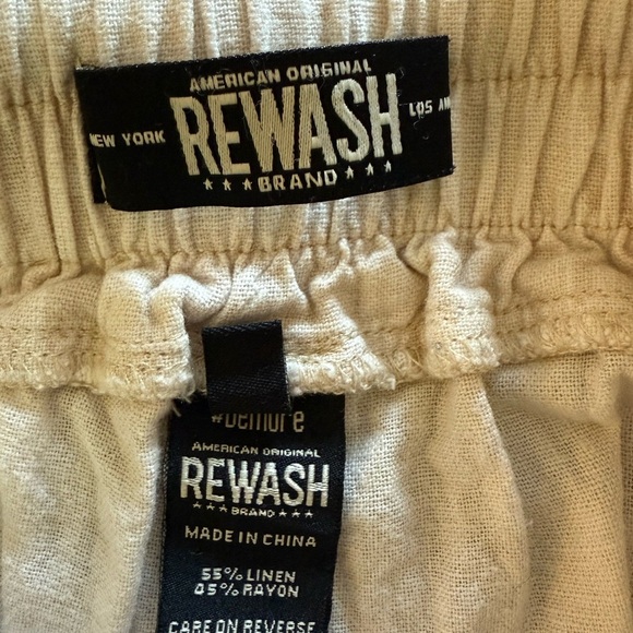 Rewash Light Beige Linen Drawstring Pants • Women’s small - Picture 2 of 8